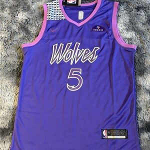 Minnesota Timberwolves Anthony Edwards Purple Jersey XL